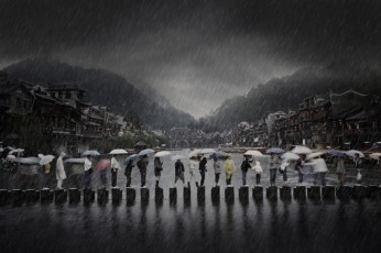 Chen Li, China - Rain in an ancient town