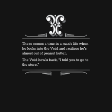 the void says peanut butter