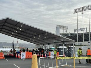 Oakland coliseum vaccine site