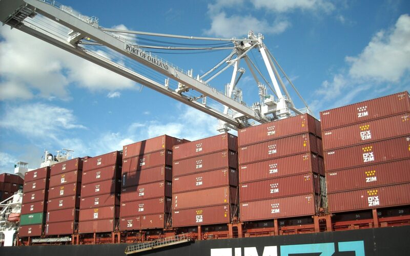 Zim Integrated Shipping Services is an Israeli shipping line which is attempting to dock at the Port of Oakland. Daniel Ramirez, 2010 DOCK PORT SHIP CONTAINER SHIPPING