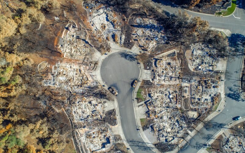 burned neighborhood