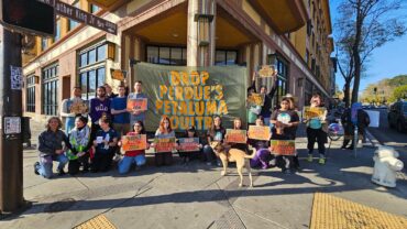 Direct Action Everywhere Outside Trader Joe's Berkeley Credit to D.A.E.