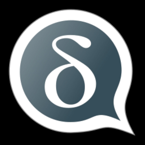 Delta Chat logo featuring a lower case Greek delta in a speech bubble