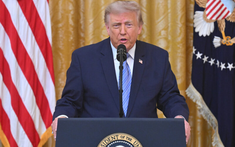 President Donald Trump speaks in the East Room of the White House, Thursday, July 16, 2026, in Washington. (Saul Loeb/Pool via AP)