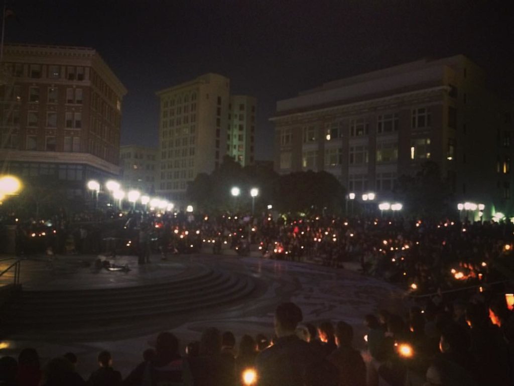 Oakland vigil for Orlando. Photo by Hyejin Shim. 