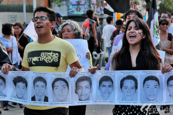A demonstration against the murder of the student teachers [Phot