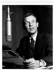 Phil Elwood in the old KPFA studio. 1960