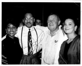 Jazz party in N.Y.C. with Wynton Marsalis. 1985