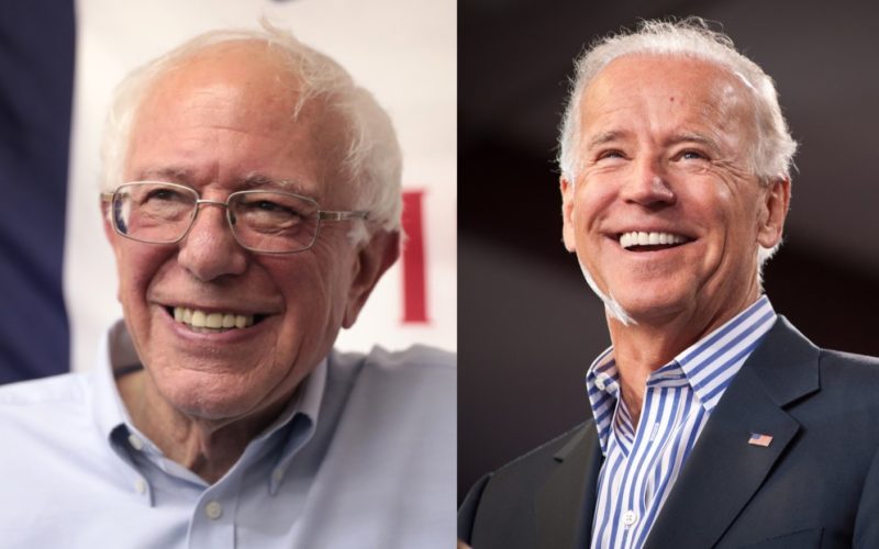 Photo of Bernie Sanders by Gage Skidmore. Photo of Joe Biden by Christopher Dilts for Obama for America