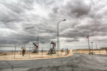 Drilling Rigs in Bakersfield, California.