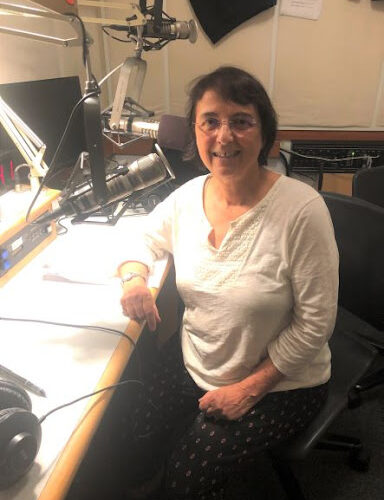 Chana wilson in the KPFA radio studio