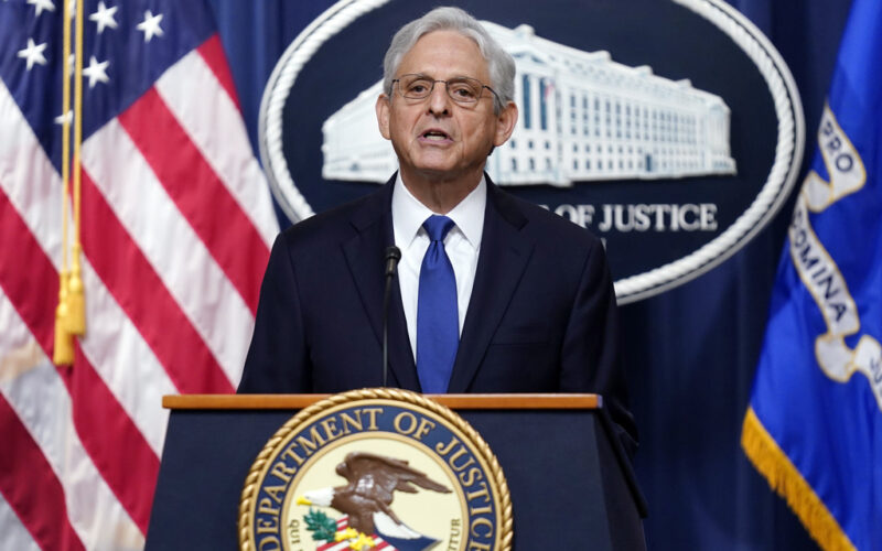 Attorney General Merrick Garland speaks at the Department of Justice, Friday, Aug. 11, 2023, in Washington. Garland announced Friday he is appointing a special counsel in the Hunter Biden probe, deepening the investigation of the president's son ahead of the 2024 election. (AP Photo/Stephanie Scarbrough)