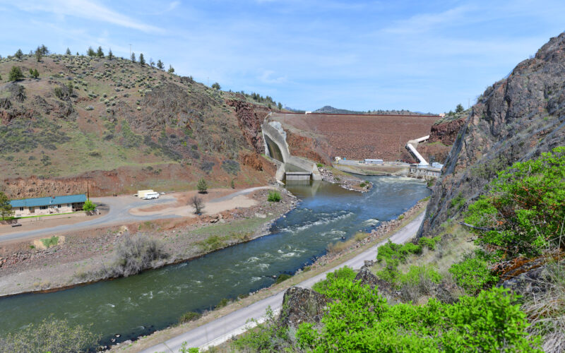 a view of that Iron Gate Dam on the Klamath River.